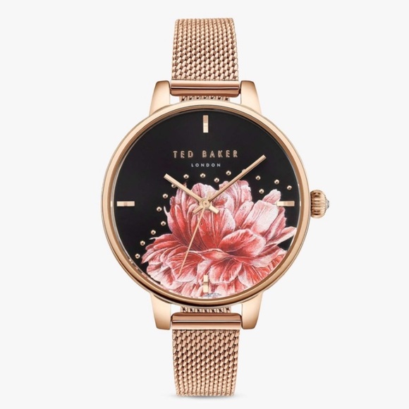 Ted Baker Accessories London Rose Gold Floral Kate Watch Nib